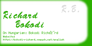 richard bokodi business card